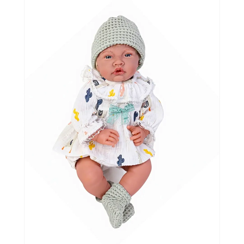 MUÑECA BEBE REALISTA 40 CM CON 12 SONIDOS DE APEGO BLANCO - 1