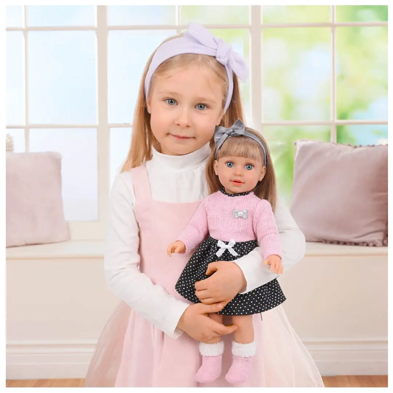 MUÑECA DE APEGO SOFY 40 CM SUAVE ROSADA - 3