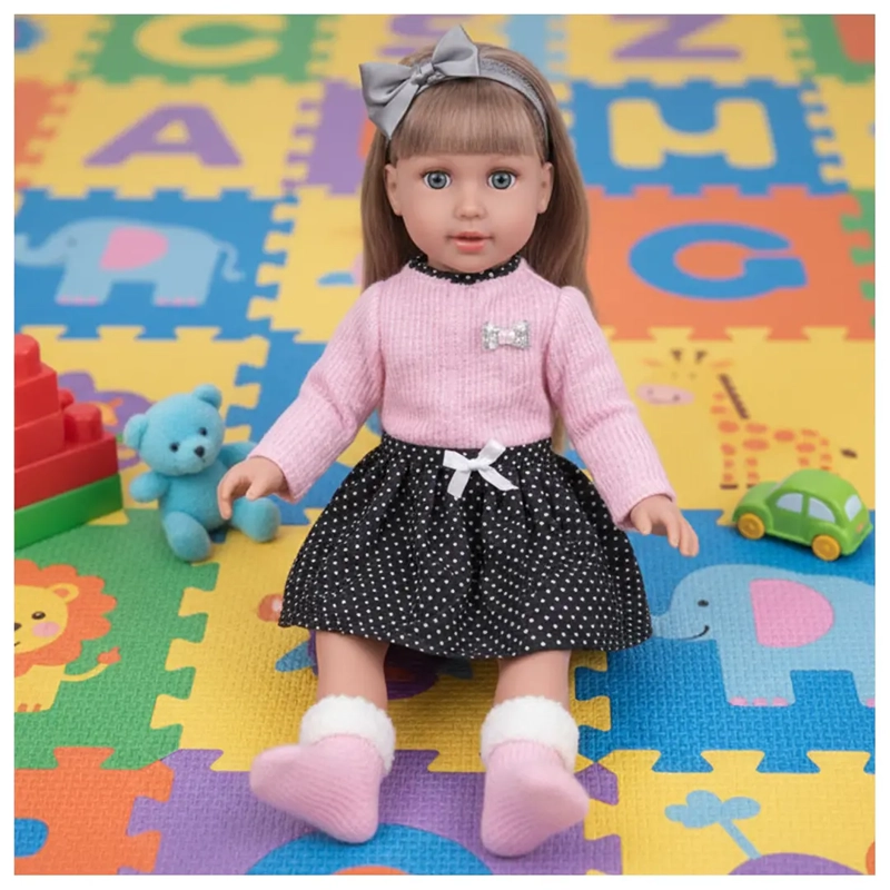 MUÑECA DE APEGO SOFY 40 CM SUAVE ROSADA - 4