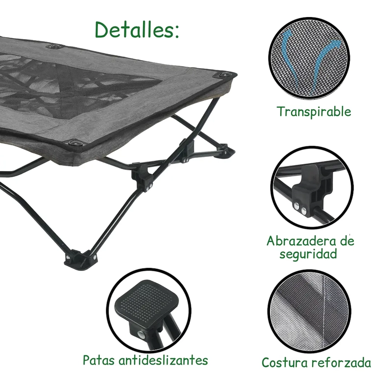 CAMA ELEVADA PARA PERRO PLEGABLE TALLA L PETSCOOL 90 KG - 4