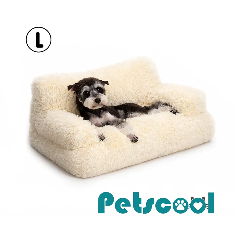 CAMA SOFA RELAJANTE PARA MASCOTAS TALLA L BLANCO - 2