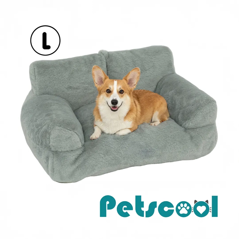CAMA SOFA RELAJANTE PARA MASCOTAS TALLA L GRIS - 2