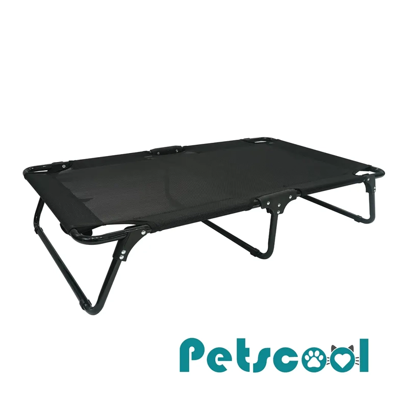 CAMA ELEVADA PARA PERRO TALLA M PLEGABLE 30 KG NEGRA - 1