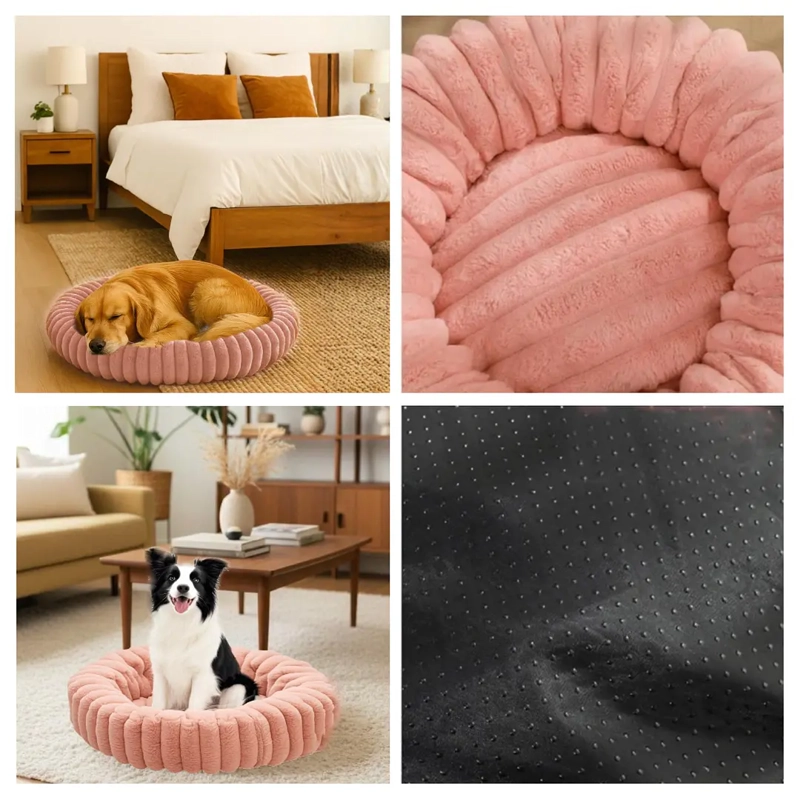 CAMA NIDO DONUT ANTI ANSIEDAD TALLA L PETSCOOL ROSA 70CM - 4