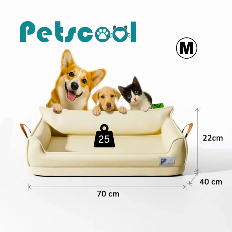 CAMA SOFA DE PERRO IMPERMEABLE 4 ESTACIONES BEIGE TALLA M HASTA 25 KG - 10