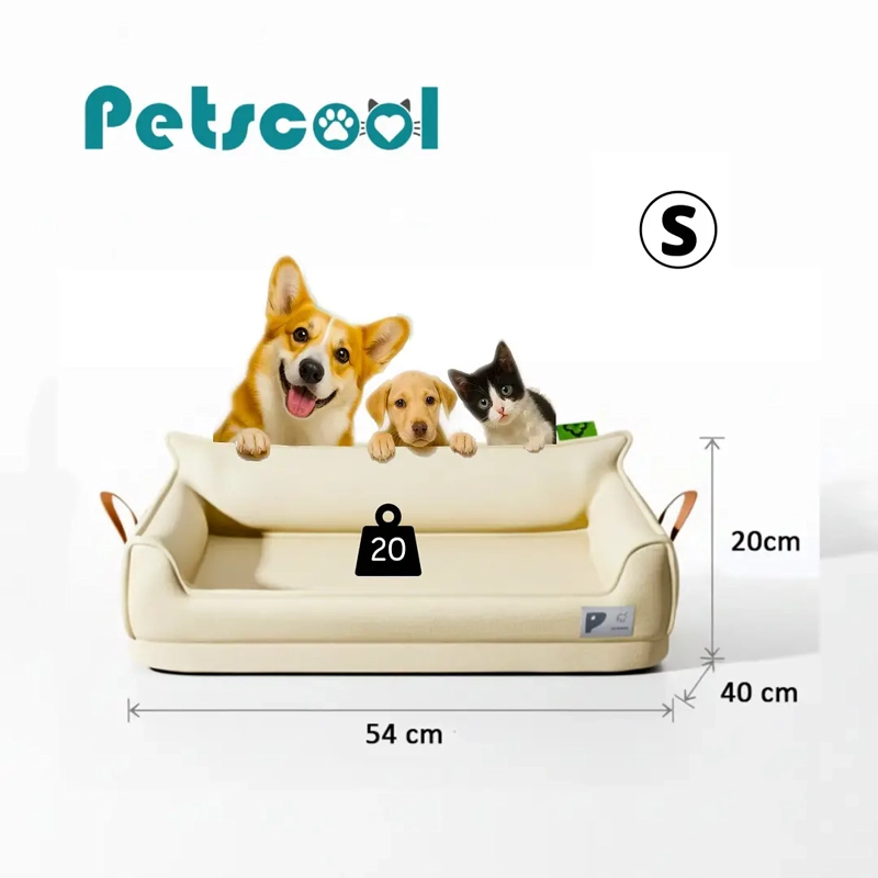 CAMA SOFA DE PERRO IMPERMEABLE 4 ESTACIONES BEIGE TALLA S HASTA 15 KG - 10