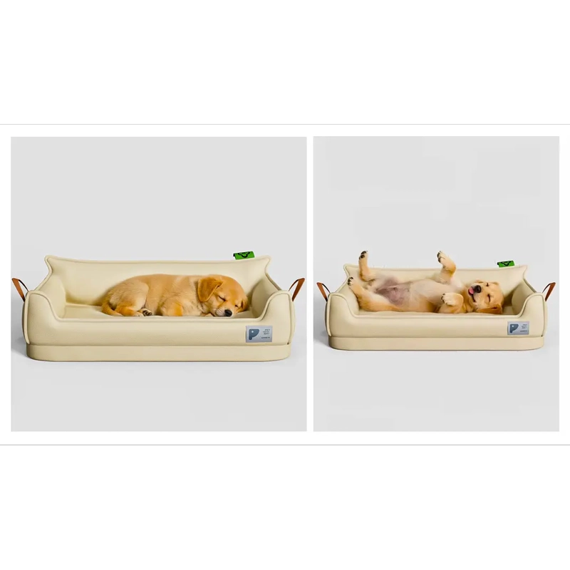CAMA SOFA DE PERRO IMPERMEABLE 4 ESTACIONES BEIGE TALLA S HASTA 15 KG - 6