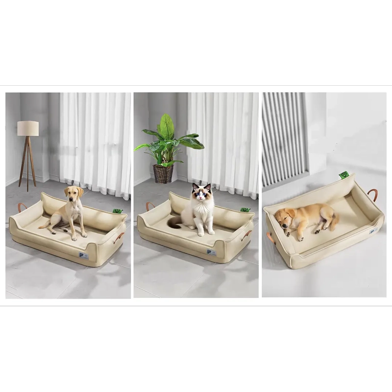 CAMA SOFA DE PERRO IMPERMEABLE 4 ESTACIONES BEIGE TALLA S HASTA 15 KG - 7