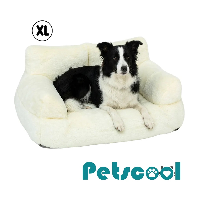 CAMA SOFA RELAJANTE PARA MASCOTAS PETSCOOL XL BLANCO - 2