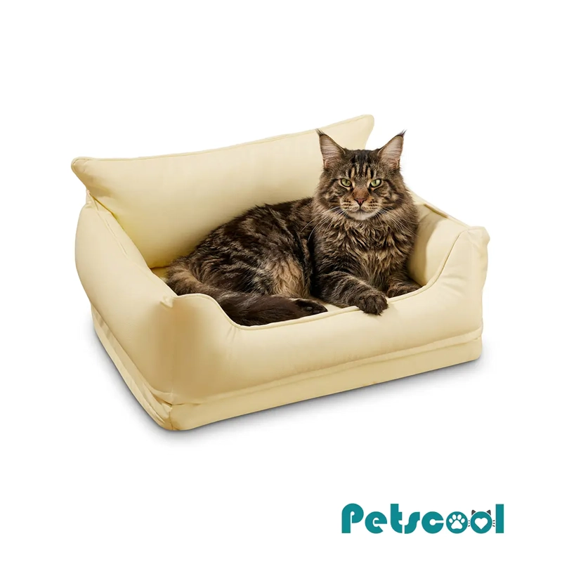 CAMA SOFA IMPERMEABLE PARA MASCOTAS BEIGE TALLA M - 2