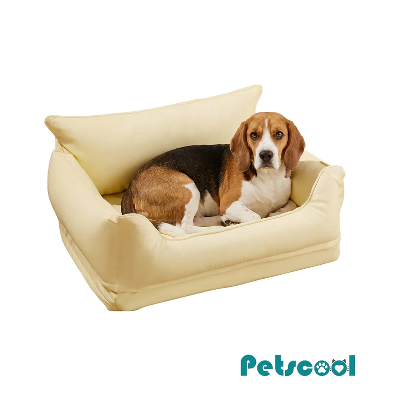 CAMA SOFA IMPERMEABLE PARA MASCOTAS BEIGE TALLA M - 3