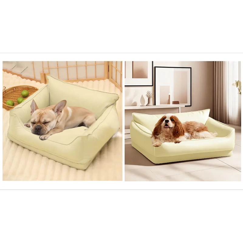 CAMA SOFA IMPERMEABLE PARA MASCOTAS BEIGE TALLA M - 5