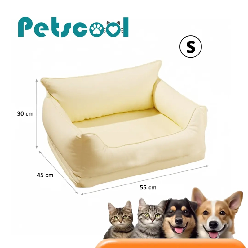 CAMA SOFA IMPERMEABLE PARA MASCOTAS BEIGE TALLA S - 9