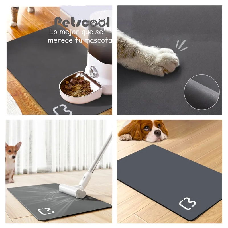 ALFOMBRA IMPERMEABLE ANTIDESLIZANTE PETSCOOL GRIS - 6