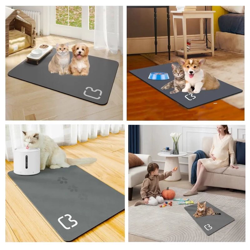 ALFOMBRA IMPERMEABLE ANTIDESLIZANTE PETSCOOL GRIS - 7