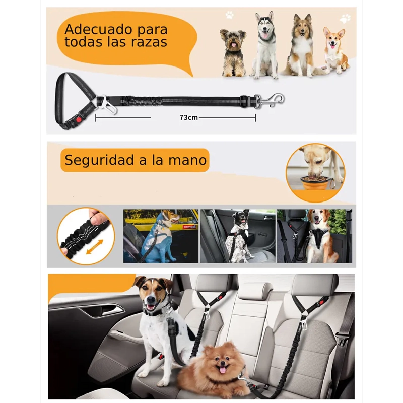 CINTURON DE SEGURIDAD AJSUTABLE PARA MASCOTA PETSCOOL - 7