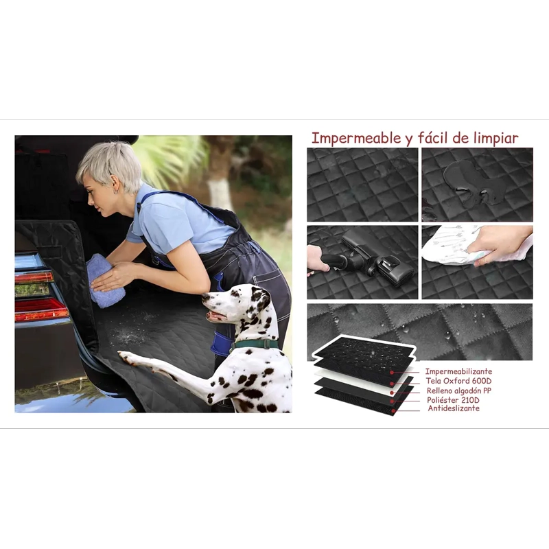 FUNDA PROTECTORA DE AUTO PARA MASCOTAS PETSCOOL NEGRO - 8