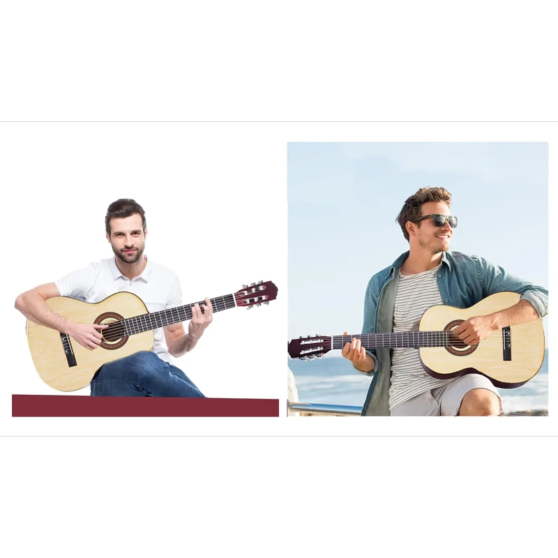 GUITARRA ACUSTICA CLASICA 39” BLANCA - 7