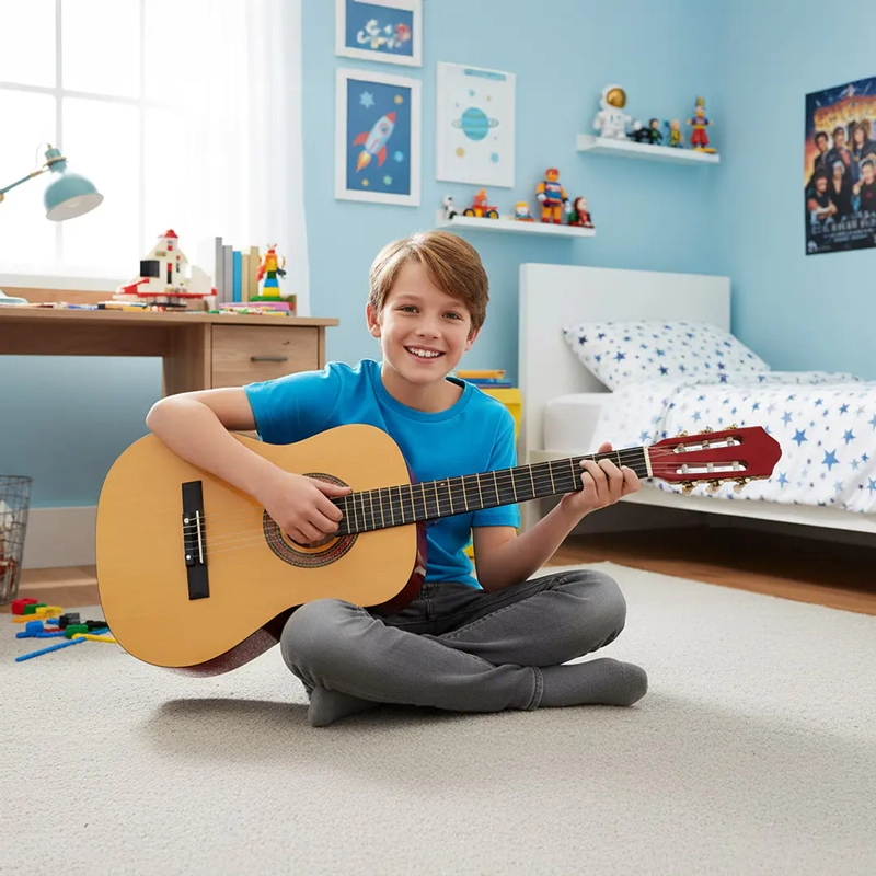 GUITARRA ACUSTICA CLASICA 39” CAFE - 4