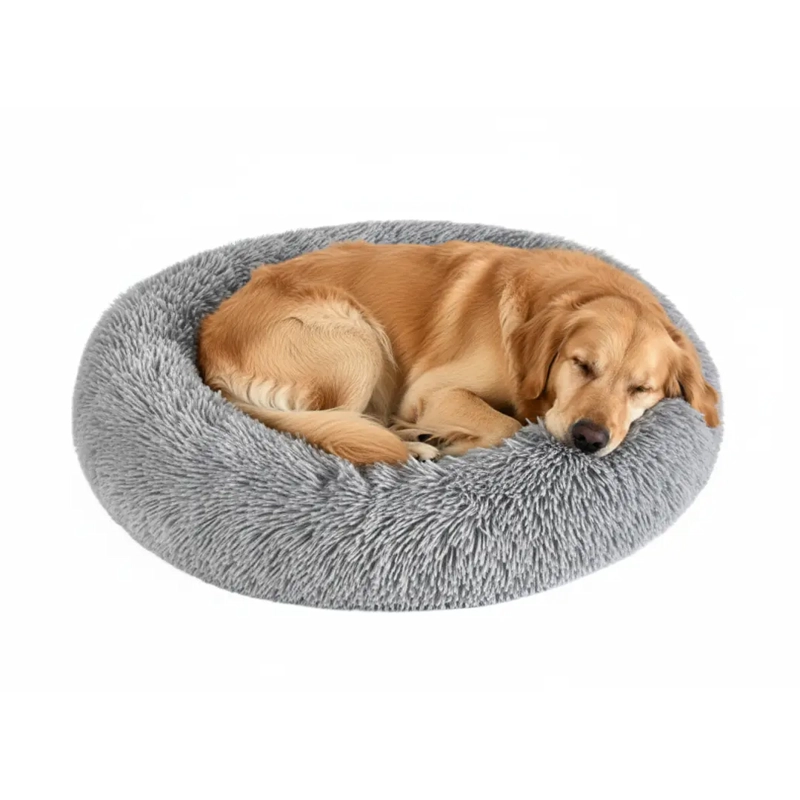 CAMA NIDO PARA MASCOTAS ANTIANSIEDAD TALLA XL PETSCOOL GRIS 80CM - 2