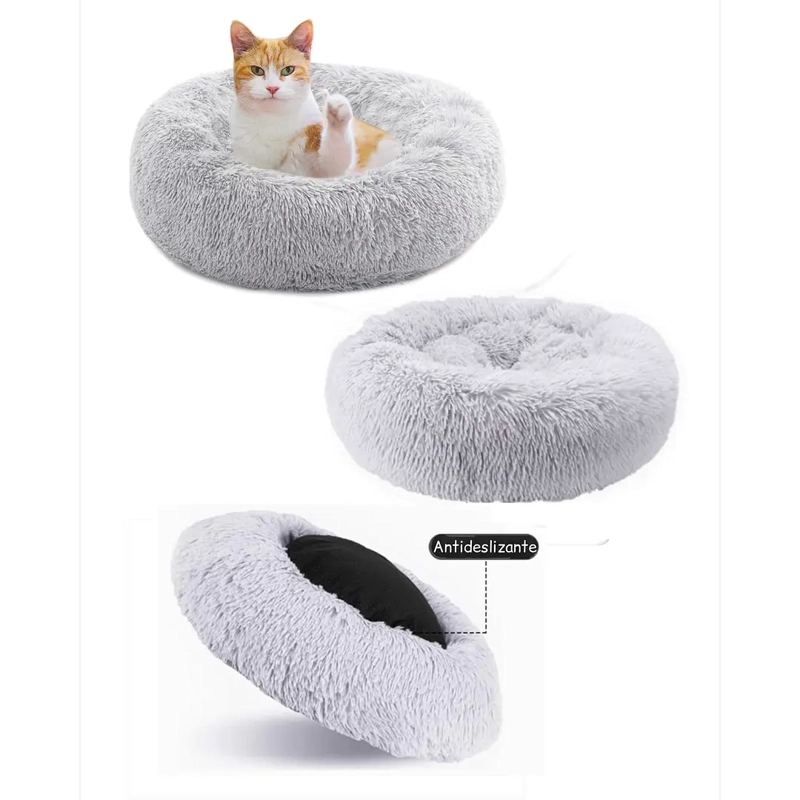 CAMA NIDO PARA MASCOTAS ANTIANSIEDAD TALLA S PETSCOOL GRIS 50CM - 2