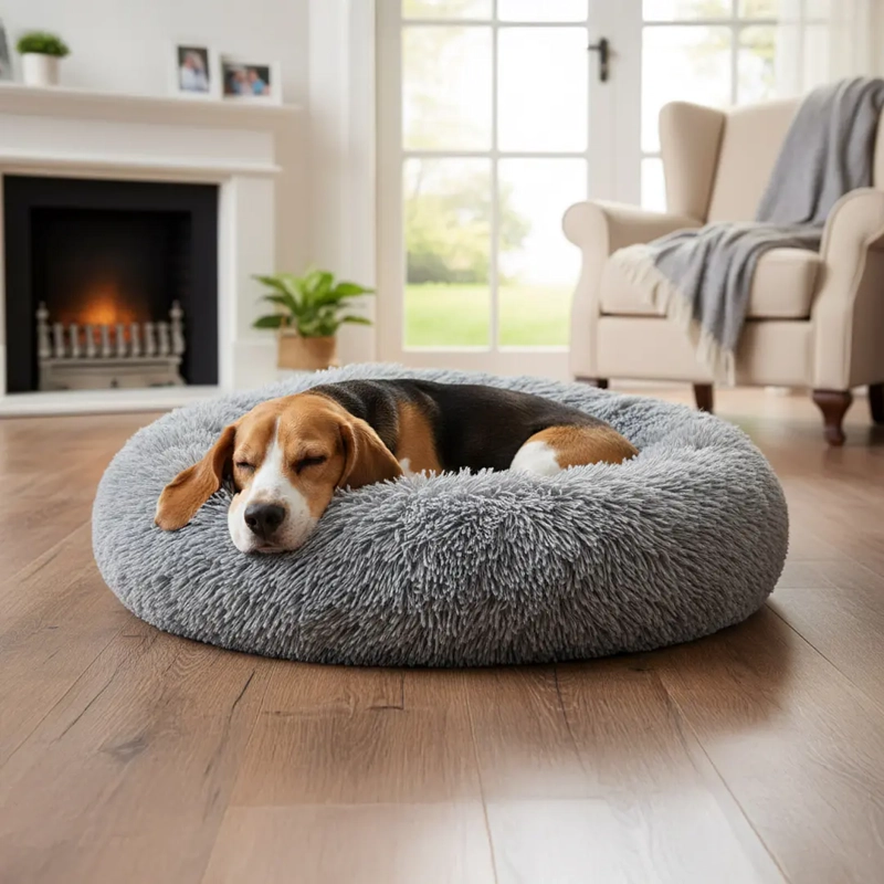 CAMA NIDO PARA MASCOTAS ANTIANSIEDAD TALLA M PETSCOOL GRIS 60CM - 4