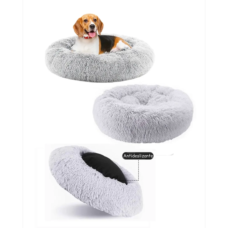 CAMA NIDO PARA MASCOTAS ANTIANSIEDAD TALLA M PETSCOOL GRIS 60CM - 5