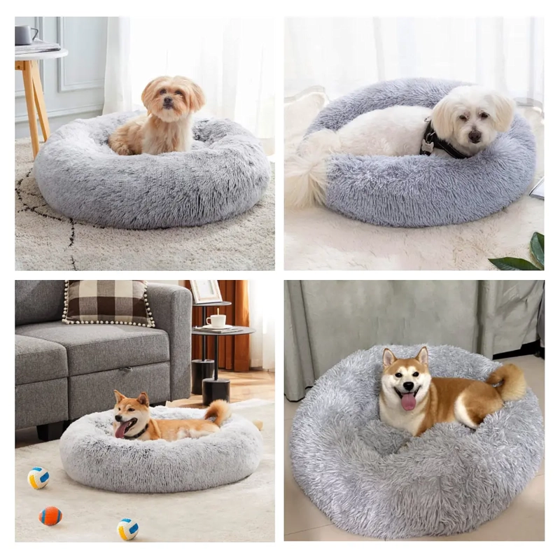 CAMA NIDO PARA MASCOTAS ANTIANSIEDAD TALLA M PETSCOOL GRIS 60CM - 6