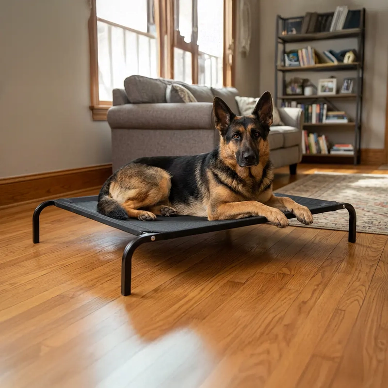 CAMA ELEVADA PARA MASCOTAS PETSCOOL TALLA L 102 X 69CM SOPORTA HASTA 40KG - 3