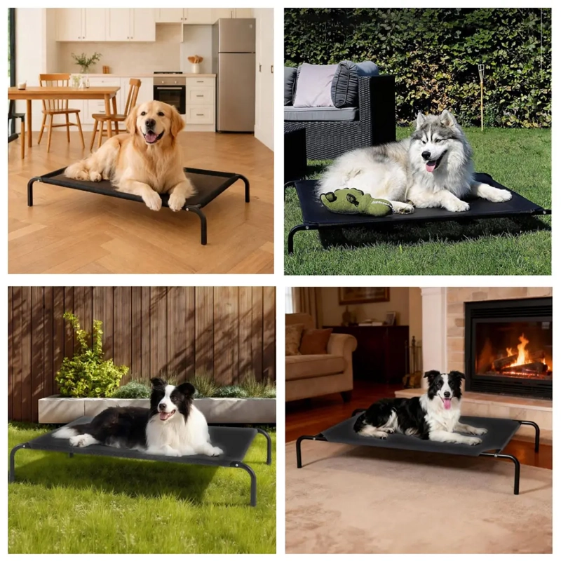 CAMA ELEVADA PARA MASCOTAS PETSCOOL TALLA L 102 X 69CM SOPORTA HASTA 40KG - 6