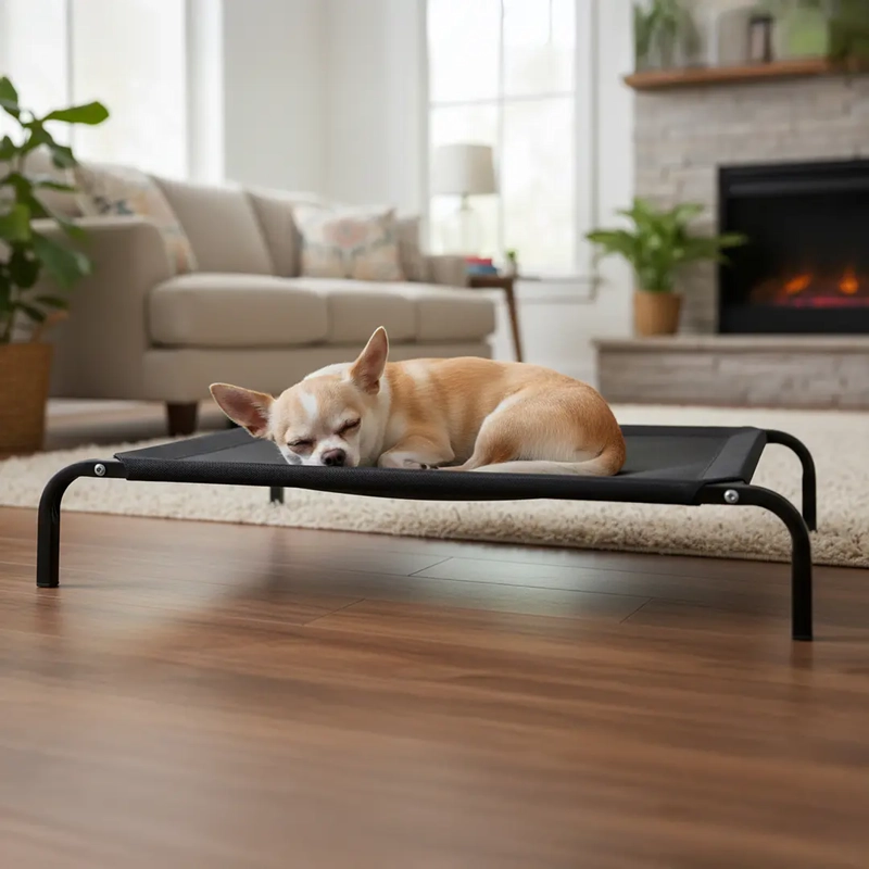 CAMA ELEVADA PARA MASCOTAS PETSCOOL TALLA S 68 X 55CM SOPORTA HASTA 15 KG - 5