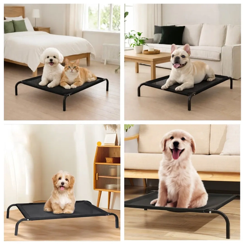 CAMA ELEVADA PARA MASCOTAS PETSCOOL TALLA S 68 X 55CM SOPORTA HASTA 15 KG - 6