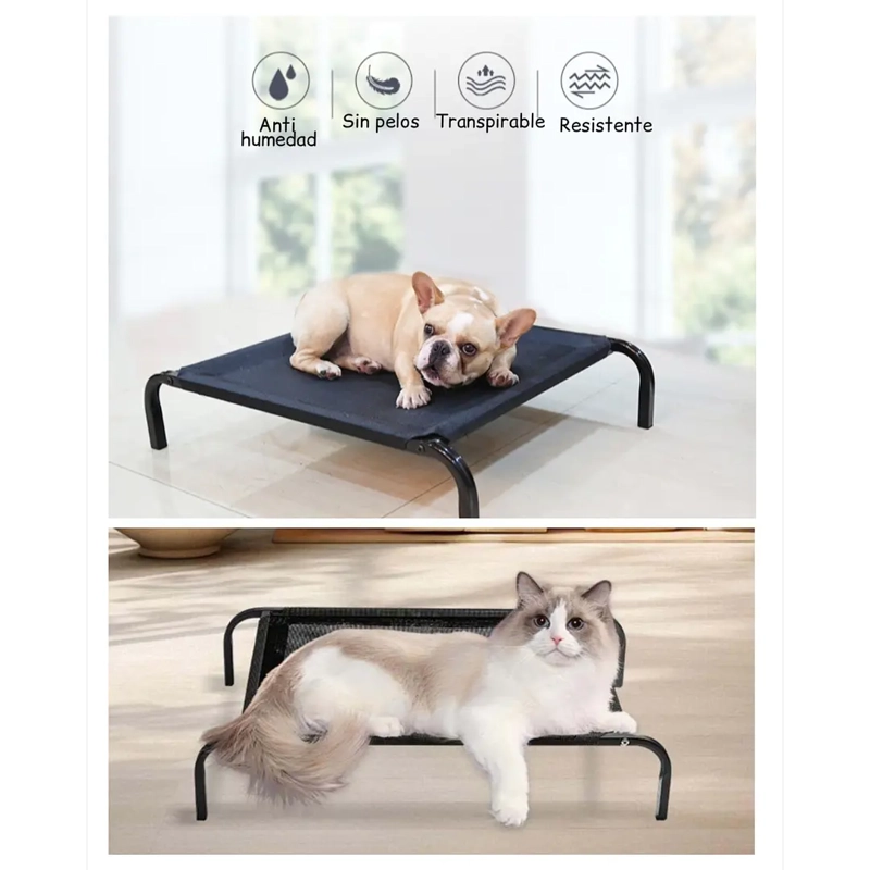 CAMA ELEVADA PARA MASCOTAS PETSCOOL TALLA S 68 X 55CM SOPORTA HASTA 15 KG - 9