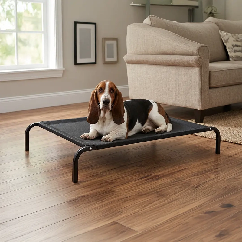CAMA ELEVADA PARA MASCOTAS PETSCOOL TALLA M 92 X 60CM SOPORTA HASTA 30KG - 4