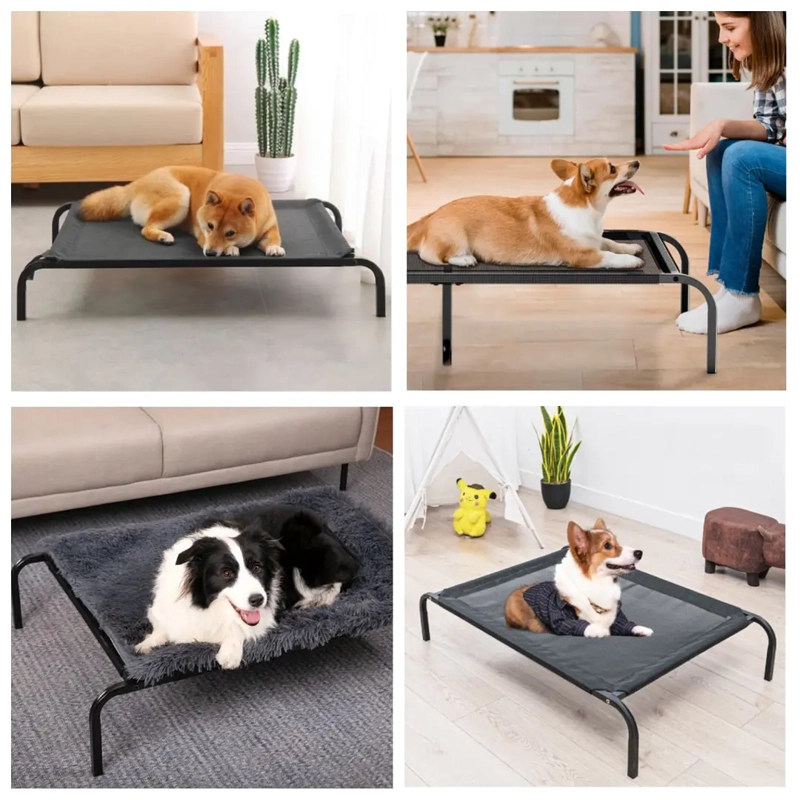 CAMA ELEVADA PARA MASCOTAS PETSCOOL TALLA M 92 X 60CM SOPORTA HASTA 30KG - 5