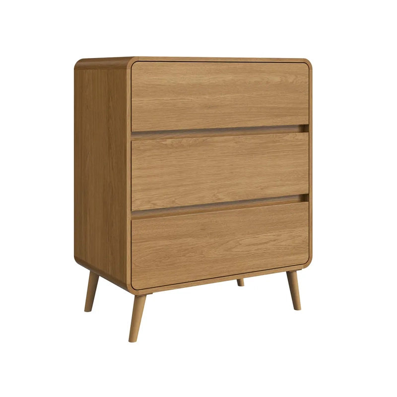 COMODA RETRO 3 CAJONES ROBLE - 1
