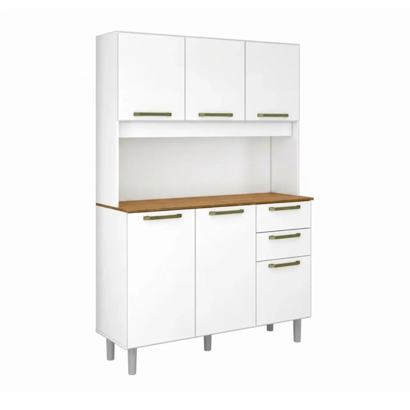 MUEBLE DE COCINA ALACENA Y DESPENSA BLANCO - 1