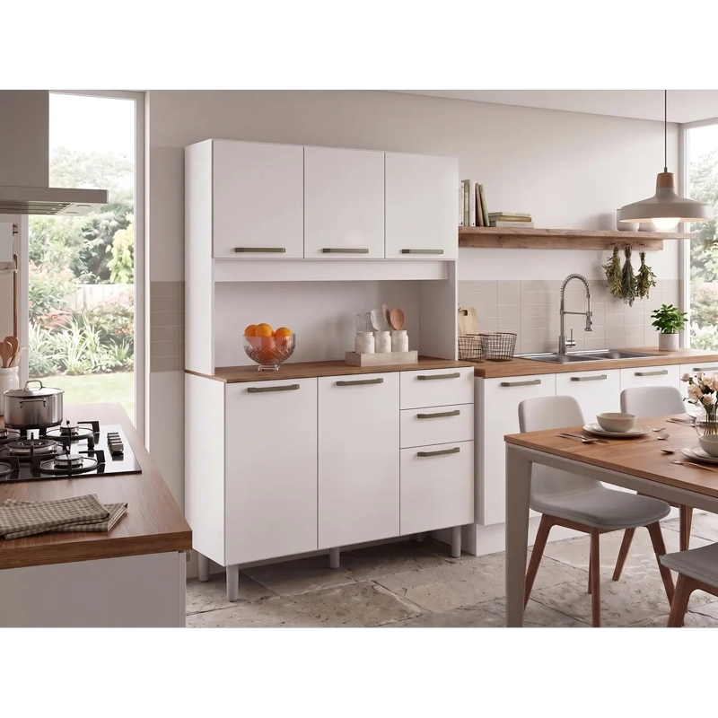 MUEBLE DE COCINA ALACENA Y DESPENSA BLANCO - 3