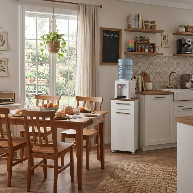 MUEBLE MULTIUSO AUXILIAR DE COCINA CON RUEDAS BLANCO - 4