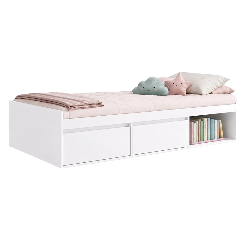 CAMA INFANTIL 1 PLAZA PETS CON 2 PUERTAS BLANCA - 1