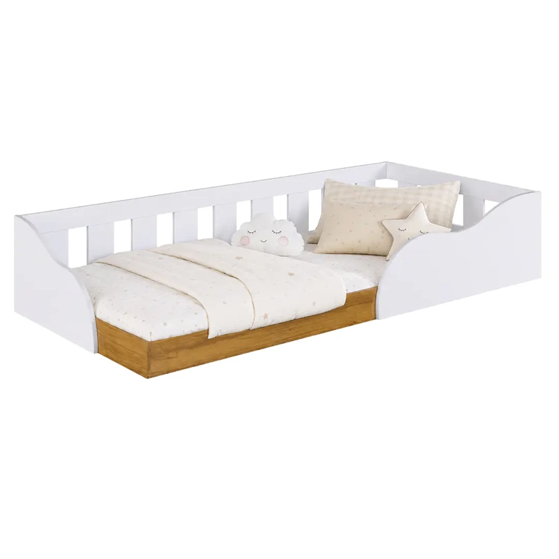 CAMA INFANTIL 1 PLAZA MONTESSORI MEMPHIS BLANCA - 1