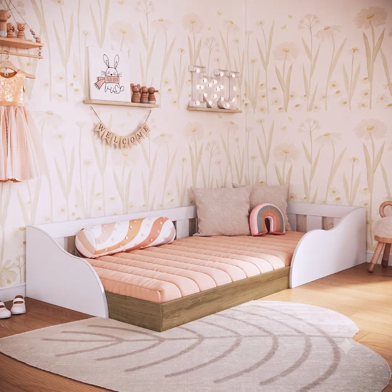 CAMA INFANTIL 1 PLAZA MONTESSORI MEMPHIS BLANCA - 4