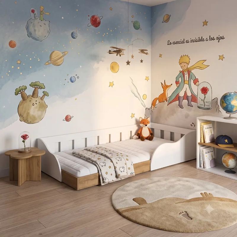 CAMA INFANTIL 1 PLAZA MONTESSORI MEMPHIS BLANCA - 5