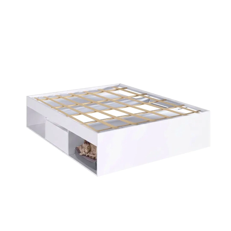CAMA MULTIFUNCIONAL 2 PLAZAS PETS CON 2 CAJONES BLANCA - 4