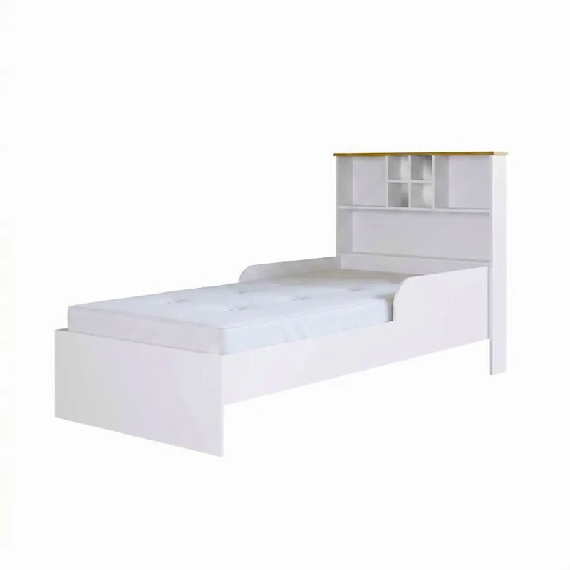 CAMA DE TRANSICION 1 PLAZA CON ESTANTE BLANCA - 2