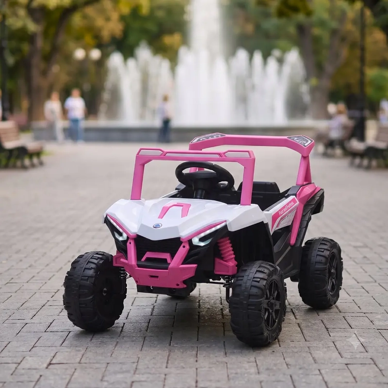 AUTO A BATERIA BUGGY ROSADO 4X2 12V CONTROL REMOTO Y BALANCEO - 8