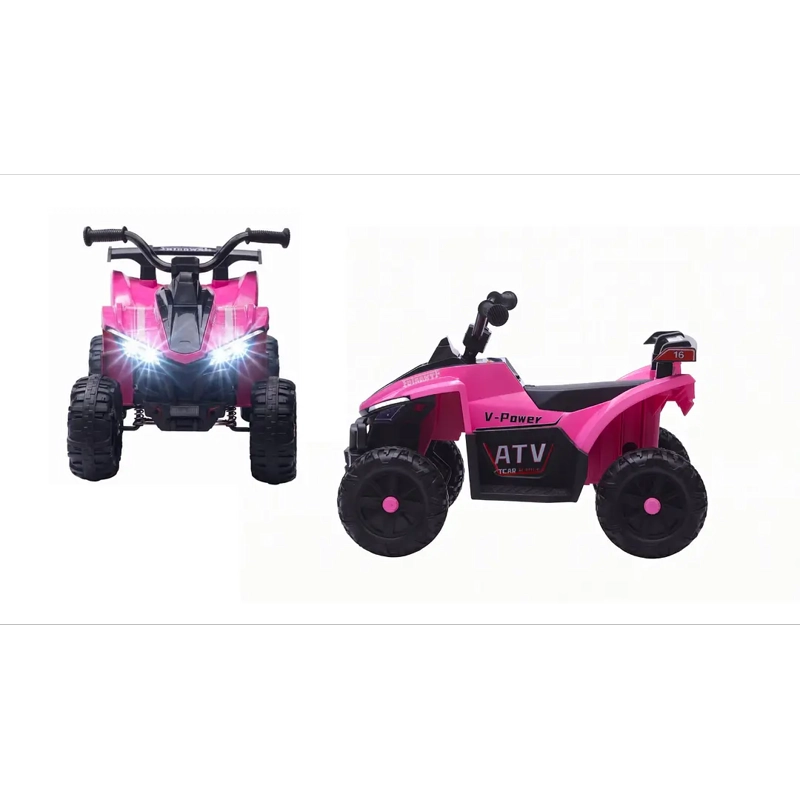 CUATRIMOTO INFANTILA BATERIA ATV ROSADO 12V DOBLE MOTOR - 2