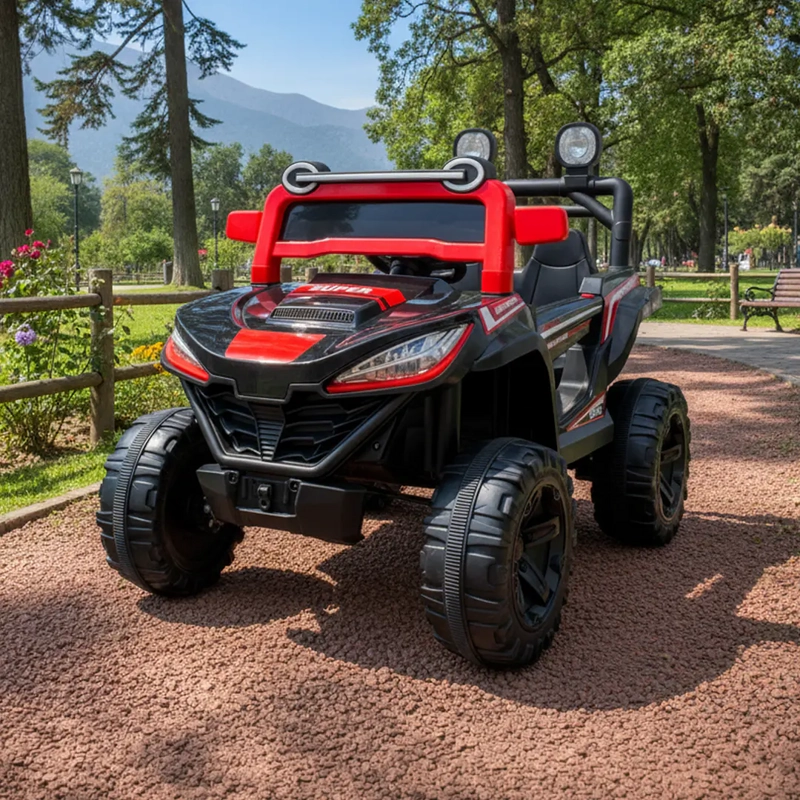 AUTO A BATERIA BUGGY MONSTER NEGRO 4X4 12V CONTROL REMOTO - 6