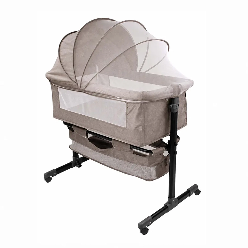 CUNA COLECHO PLEGABLE CON MOSQUITERO BEIGE - 1