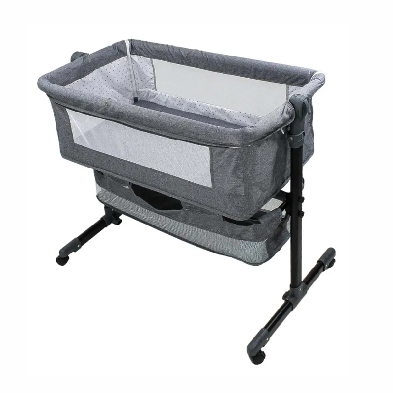 CUNA COLECHO PLEGABLE CON MOSQUITERO GRIS - 2
